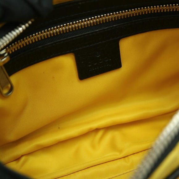 Gucci Body Bag Canvas Leather Black Yellow - Picture 9 of 9